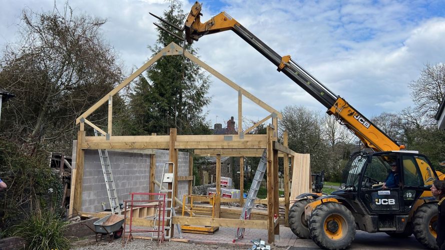 Two-Storey Garage and Office Build in Cumbria