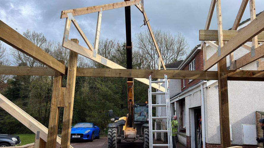 Two-Storey Garage and Office Build in Cumbria