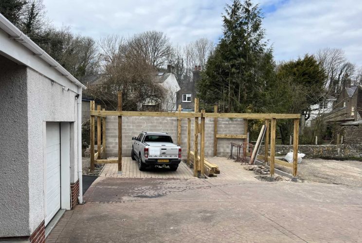 Two-Storey Garage and Office Build in Cumbria